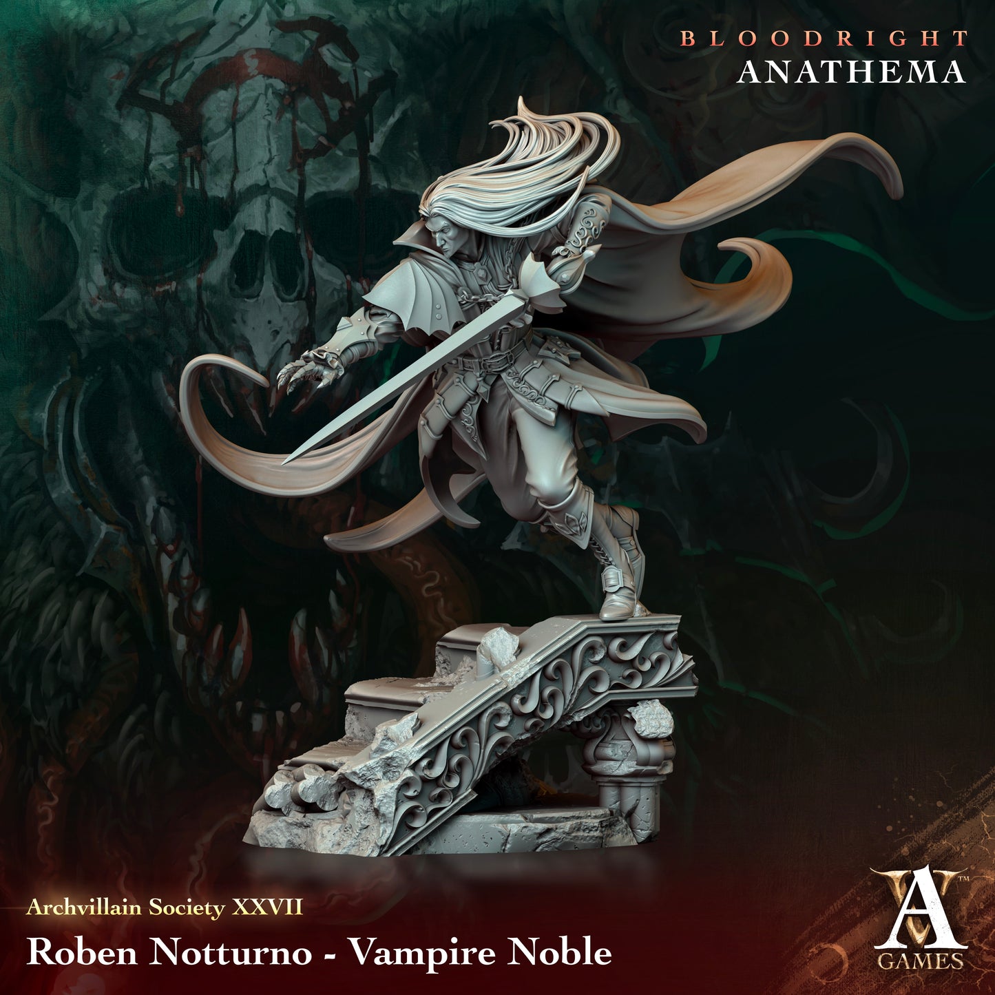 Archvillain Games - Roben Notturno Vampire Noble Archvillain Society Vol. 28 Bloodright - Anathema 2023 October