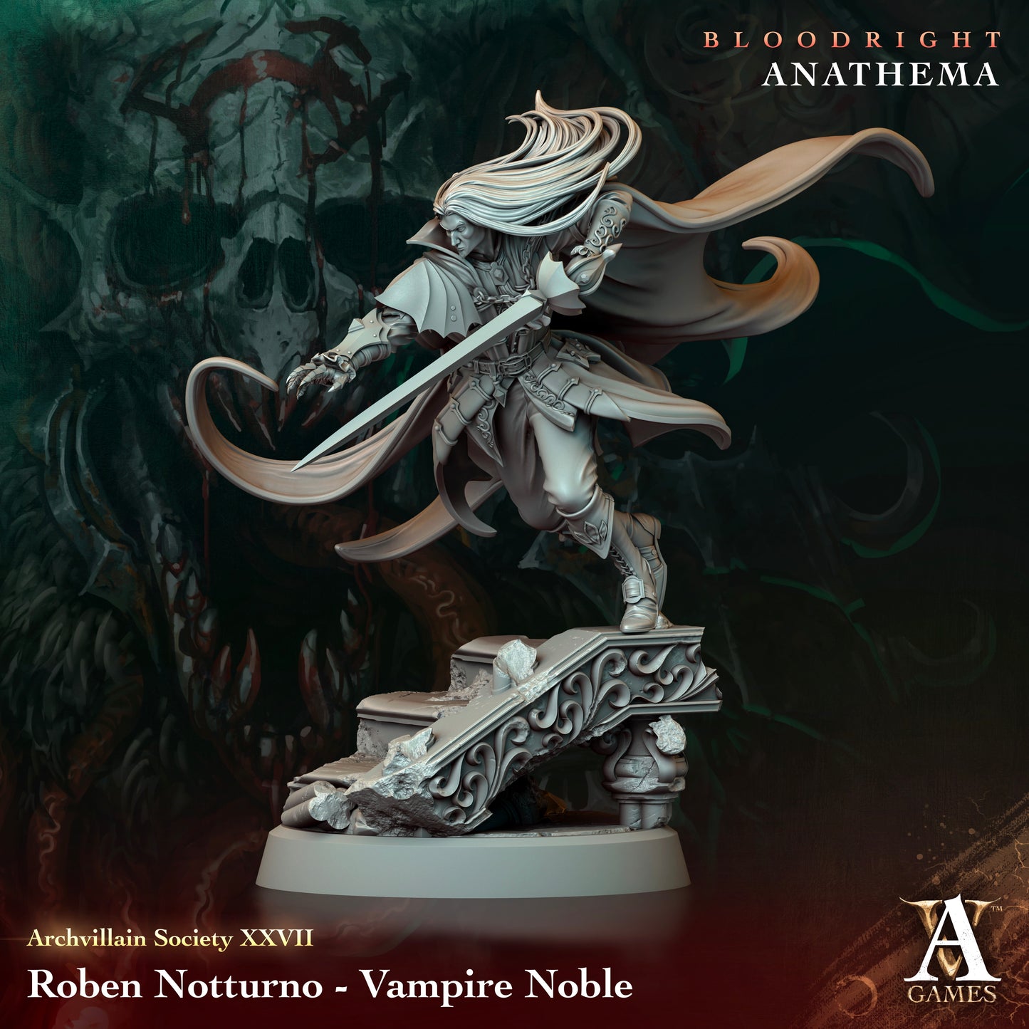 Archvillain Games - Roben Notturno Vampire Noble Archvillain Society Vol. 28 Bloodright - Anathema 2023 October