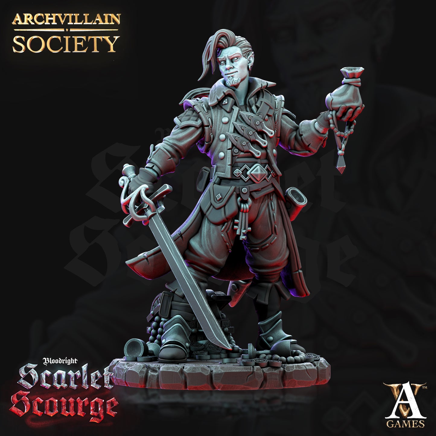 Archvillain Games - Tristan Kamlon Human Rogue Archvillain Society Vol. 16 Scarlet Scourge 2022 October