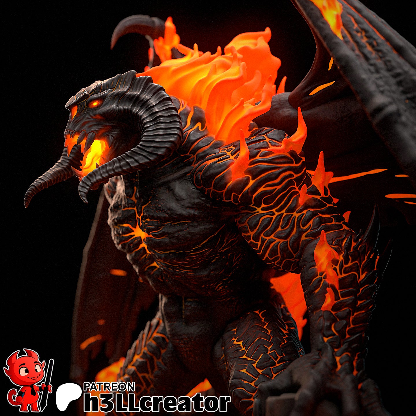 H3LL Creator - Balrog, The Lord of The Rings 20cm
