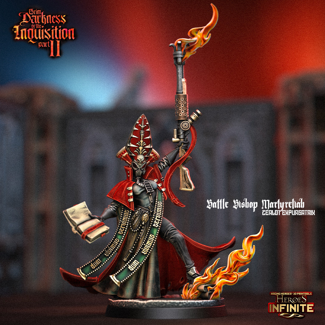 Heroes Infinite Raging Heores - Battle Bishop Martyreliah, Zealot Expurgatrix  - Grim Darkness of the Inquisition 2 #40