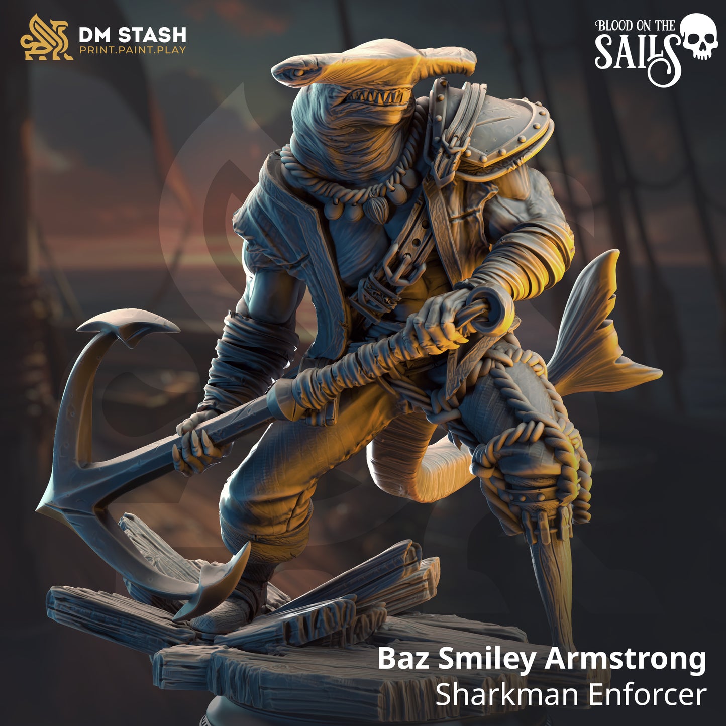 DM Stash - Baz Smiley Armstrong, Sharkfolk Enforcer - Blood on the Sails 2025 July