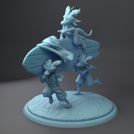 Twin Goddess Miniatures - Kobold Surfers - Summer Sale 2022 July