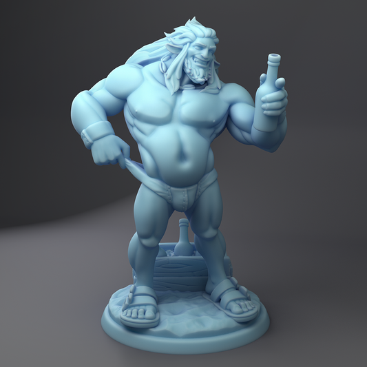 Twin Goddess Miniatures - Beach Bum Grub the Firbolg - Summer Sale 2022 July