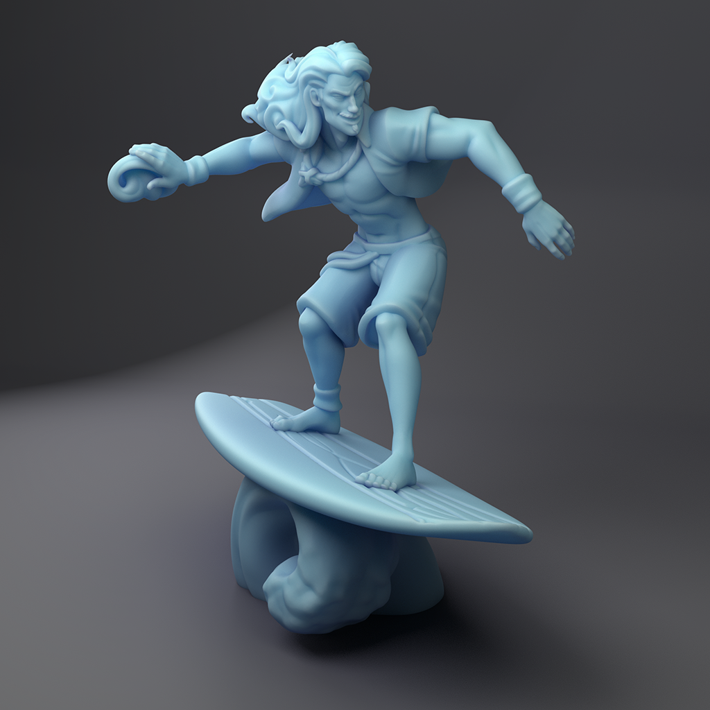Twin Goddess Miniatures - Esteban Surfer Wizard - Summer Sale 2022 July