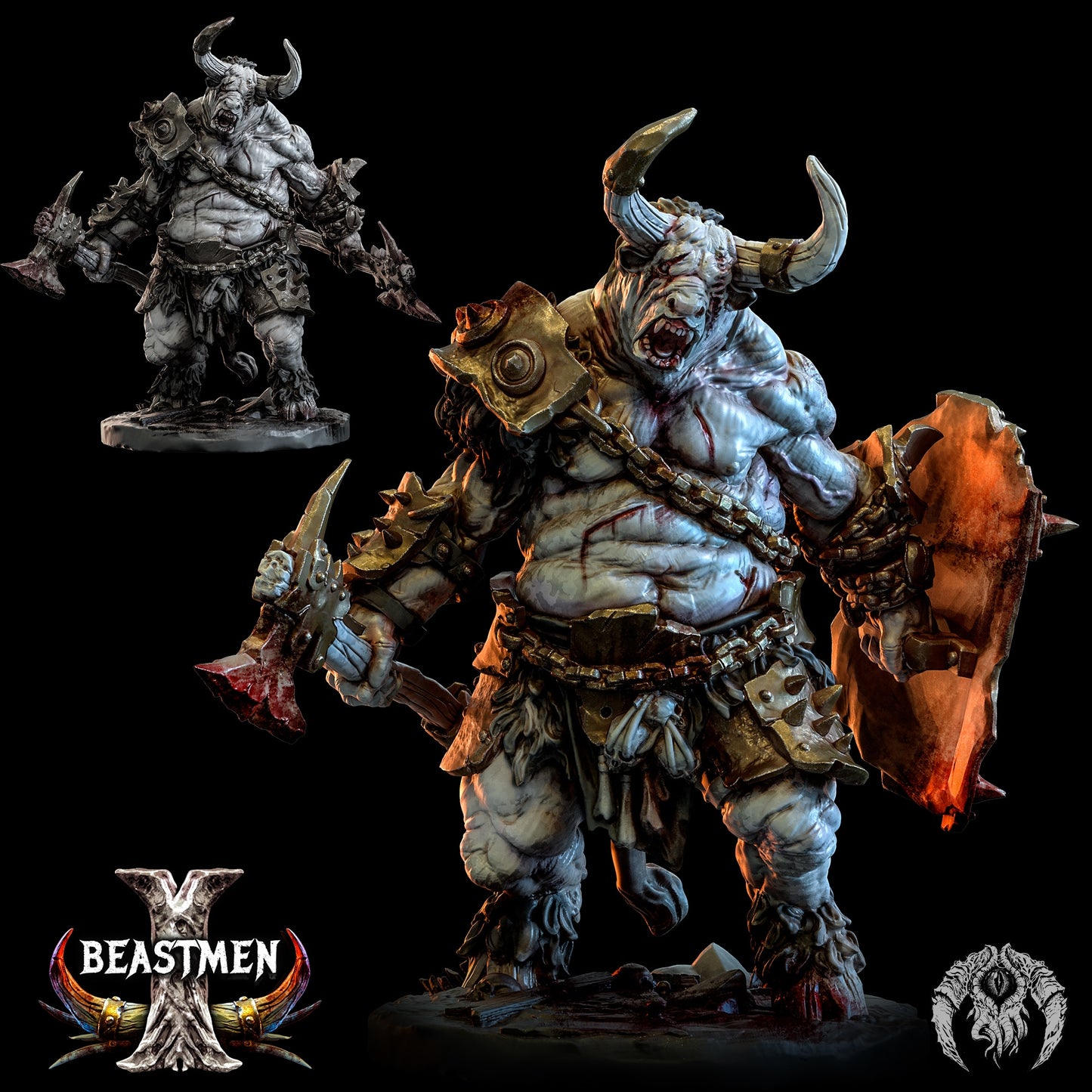 Bestiarum miniatures - Minotaur Aurox Reaver - Beastmen 1  2022 August