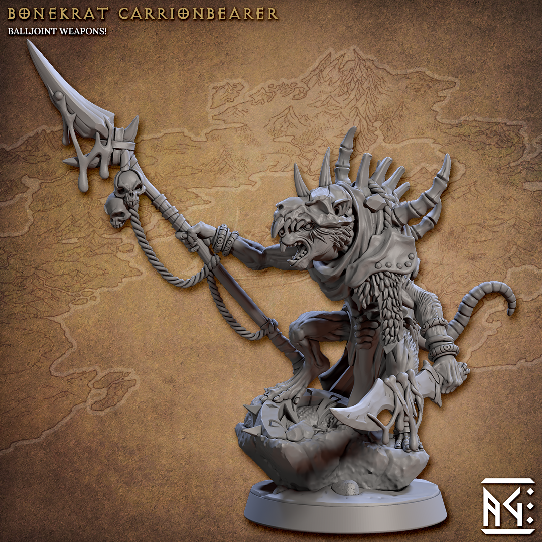 Artisan Guild - Ratfolk Bonekrat Carrionbearer - Sandfang Ratkins 2023 July