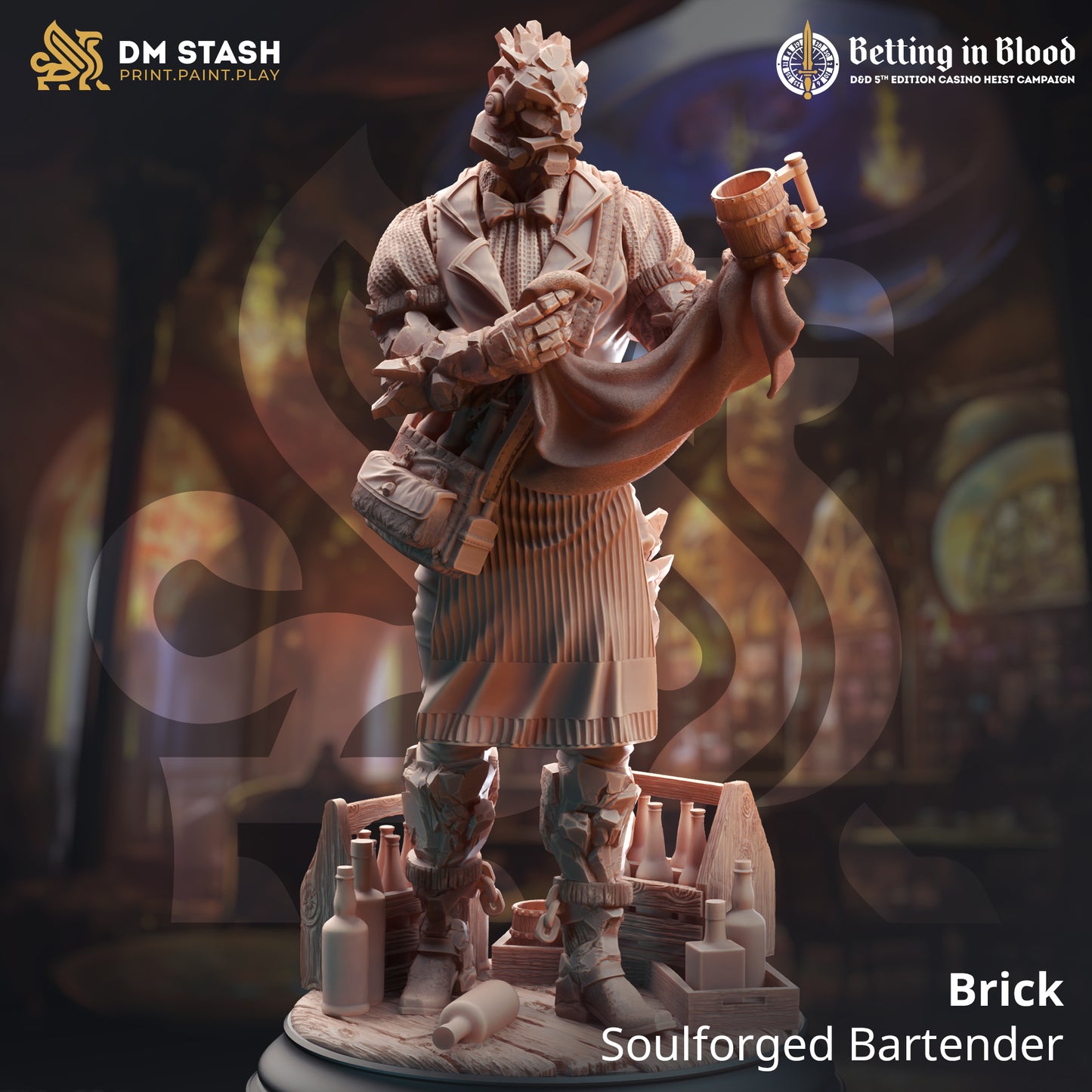 DM Stash -  Brick Warforged Bartender - Betting in Blood 2024-11 35mm