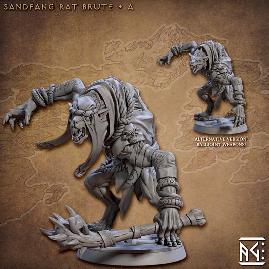 Artisan Guild - Ratfolk Sandfang Rat Brute A (Large) - Sandfang Ratkins 2023 July