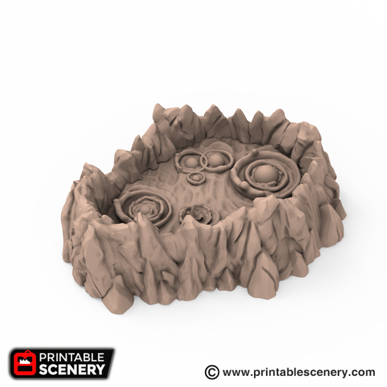 Printable Scenery - Burbling Pits - Demons Terrain