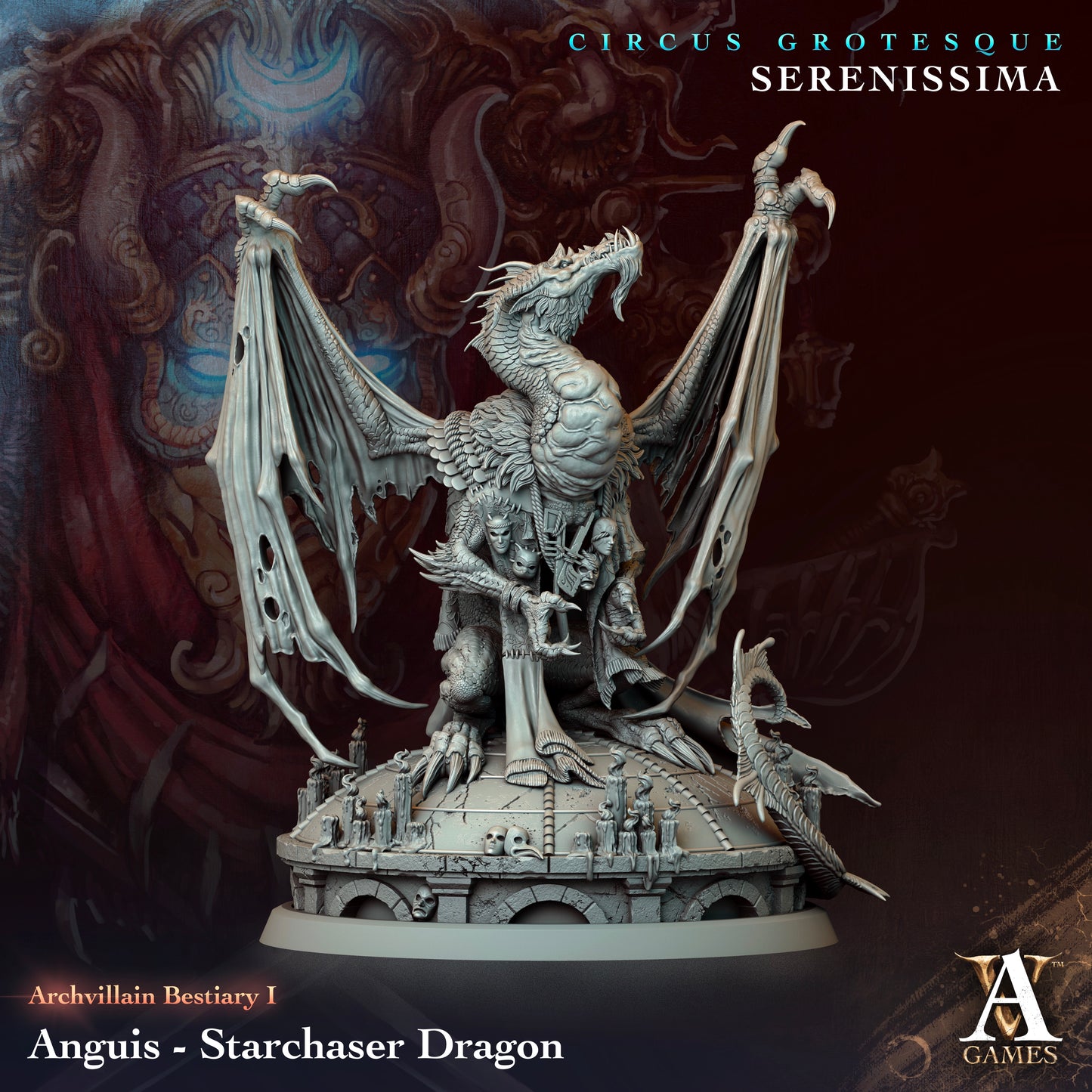 Archvillain Games - Anguis Starchaser Dragon Archvillain Bestiary Vol. I Circus Grotesque - Serenissima 2023 September