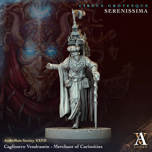 Archvillain Games - Cagliostro Vendramin Merchant of Curiosities Archvillain Society Vol. 28 Circus Grotesque - Serenissima 2023 September