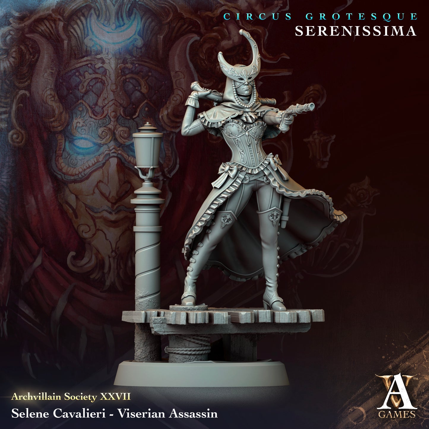 Archvillain Games - Selene Cavalieri - Viserian Gunslinger Assassin Archvillain Society Vol. 28 Circus Grotesque - Serenissima 2023 September