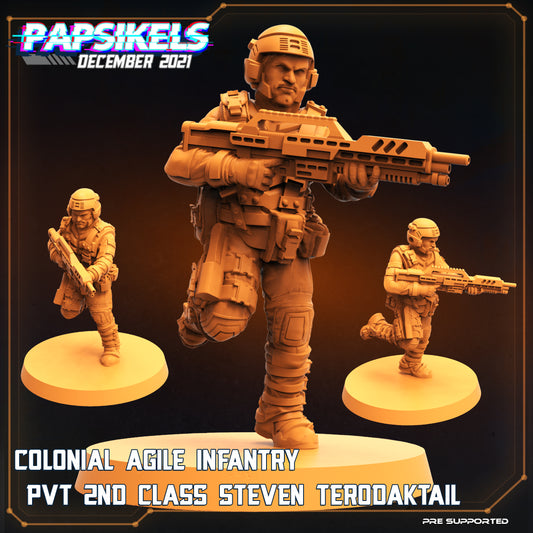 Papsikels - Colonial Agile Infantry, Pvt 2nd Class Steven Terodaktail - Dropship Troopers 2021