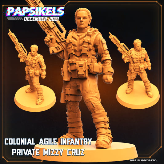 Papsikels - Colonial Agile Infantry, Pvt Mizzy Cruz - Dropship Troopers 2021