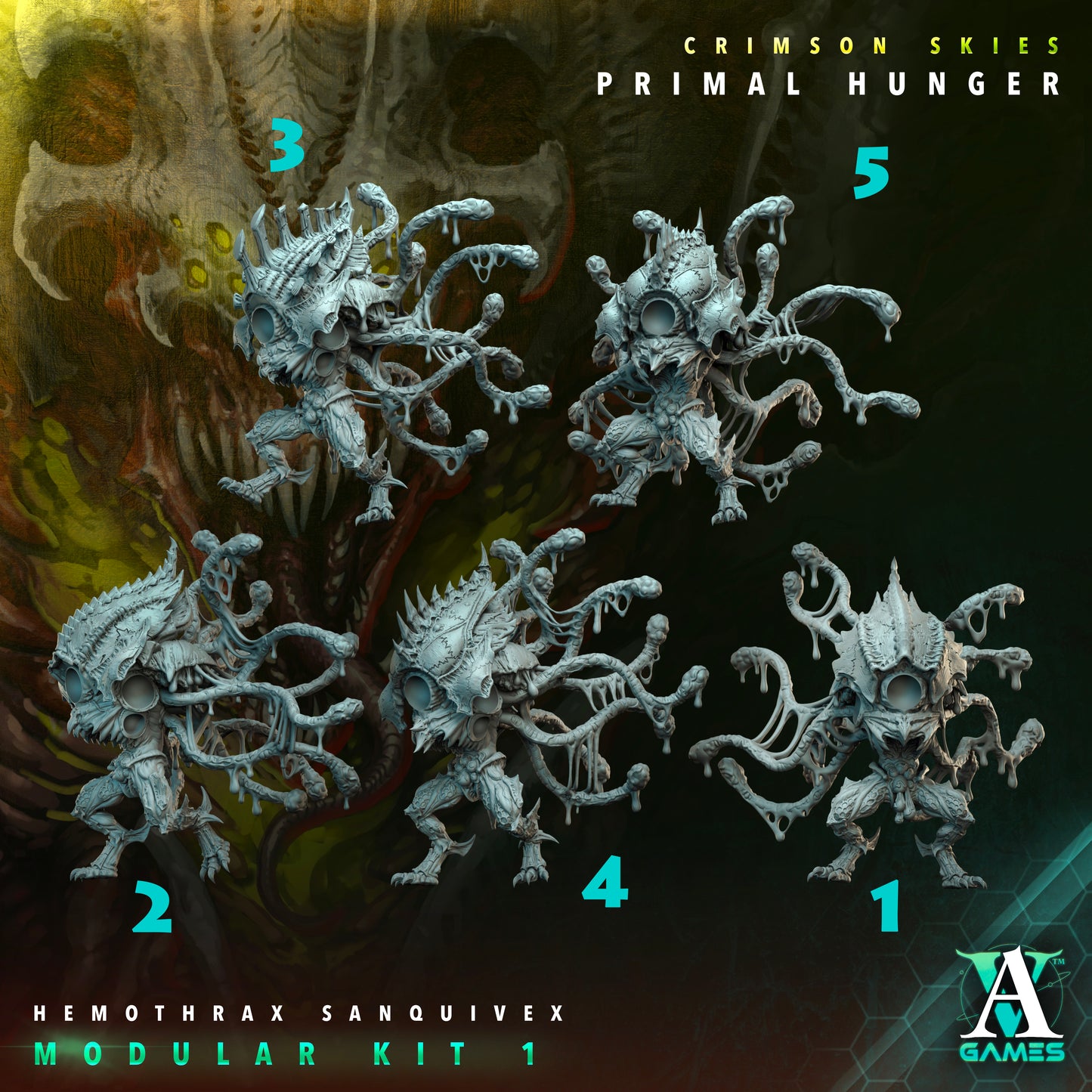 Archvillain Games Sci‐Fi - Hemothrax Sanquivex Custom, Tyranids - Crimson Skies Primal Hunger 2024 January