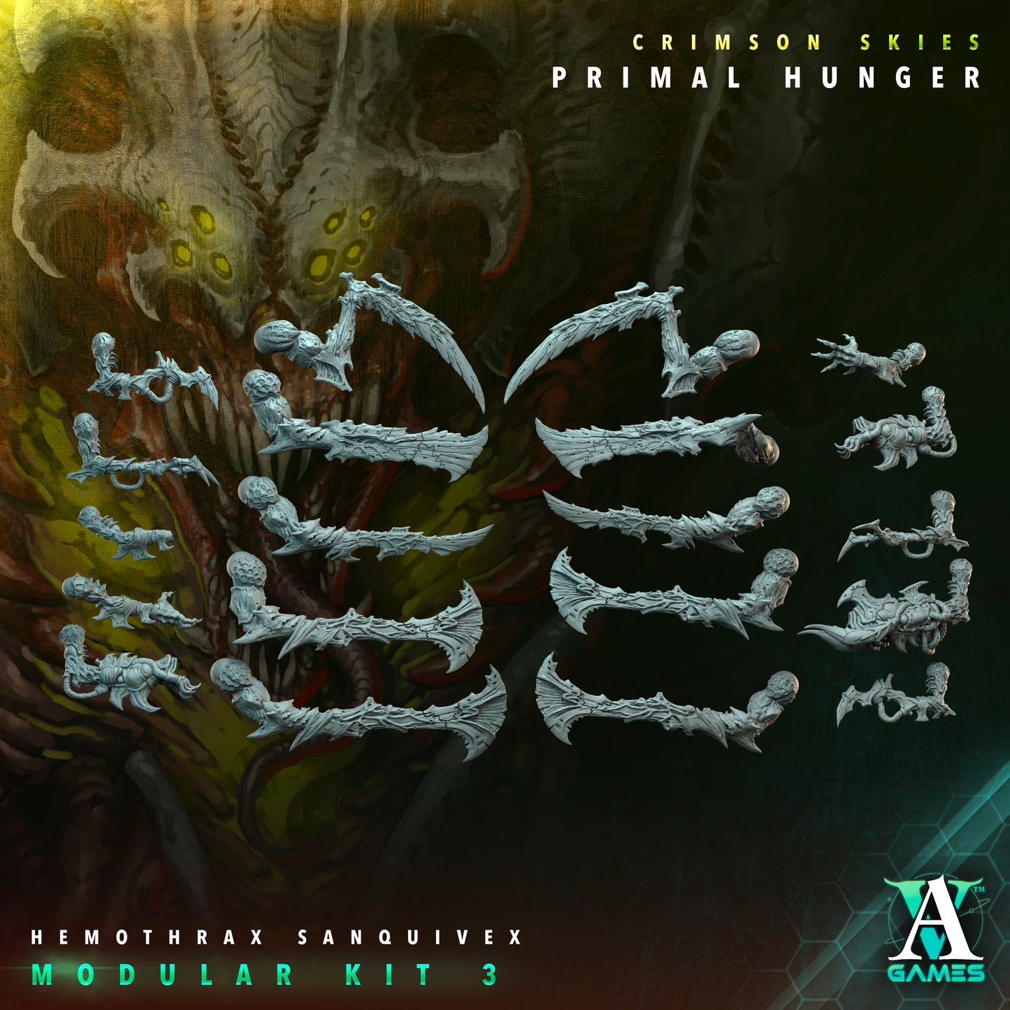 Archvillain Games Sci‐Fi - Hemothrax Sanquivex Custom, Tyranids - Crimson Skies Primal Hunger 2024 January