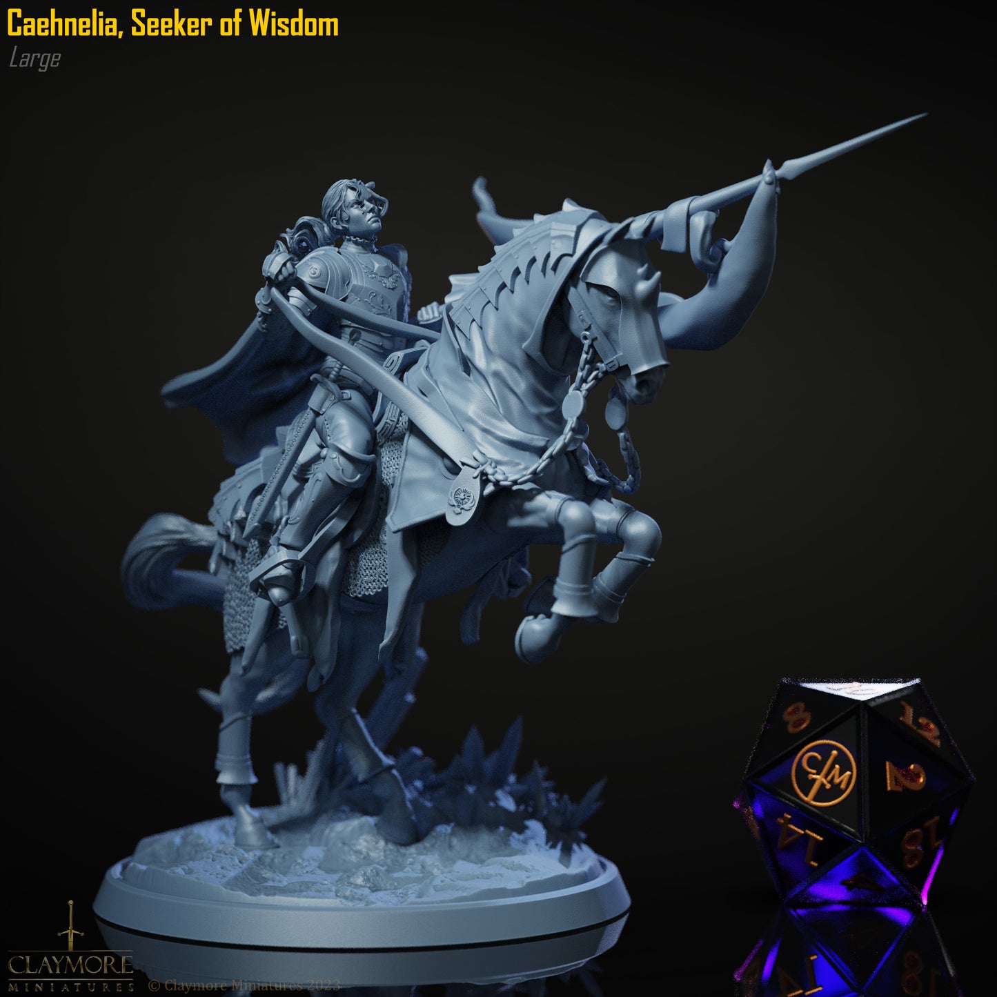 Claymore Miniatures - Caehnelia, Seeker of Wisdom Human Paladin