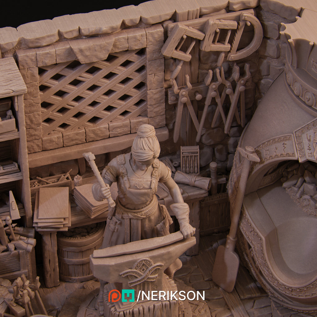 Nerikson - Lara Blacksmith Diorama 35mm 75mm