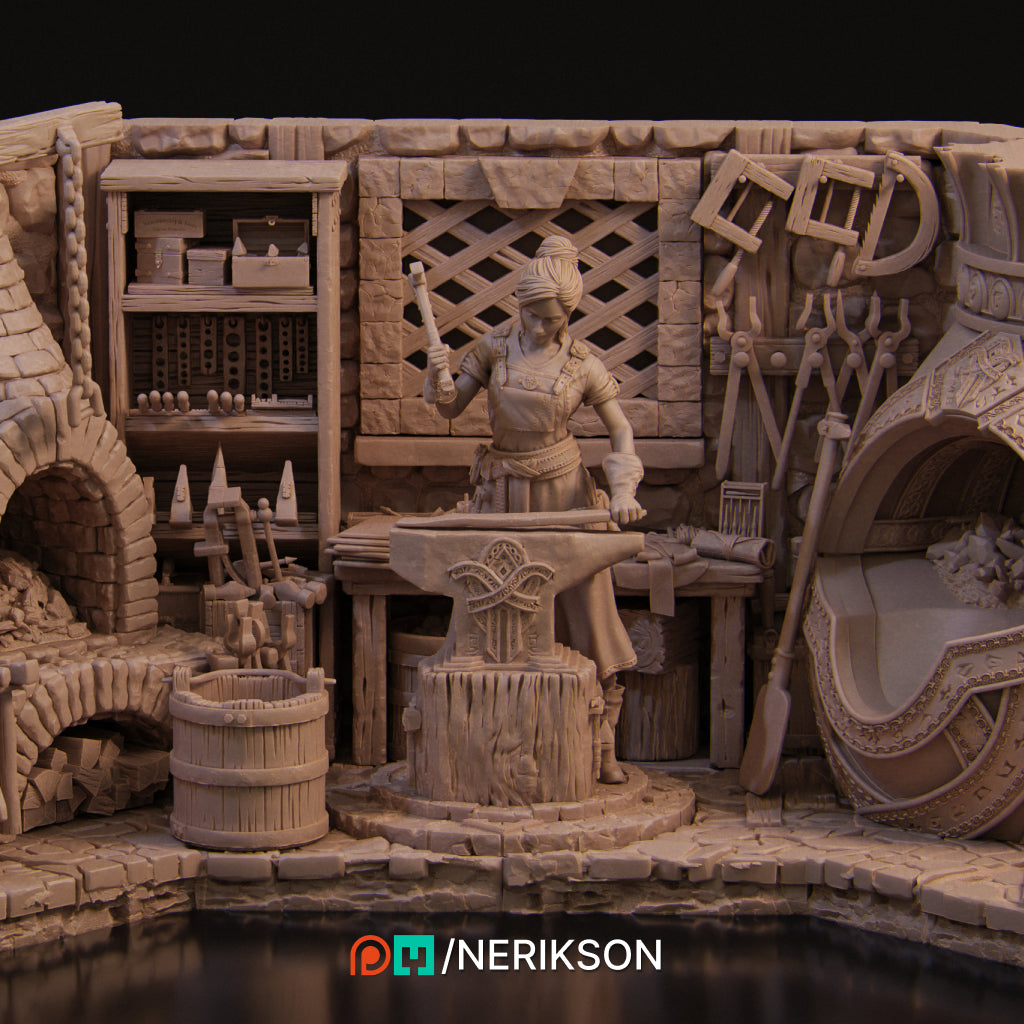 Nerikson - Lara Blacksmith Diorama 35mm 75mm