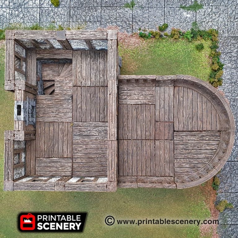 Printable Scenery - Rustic Wooden Floor, Clorehaven City