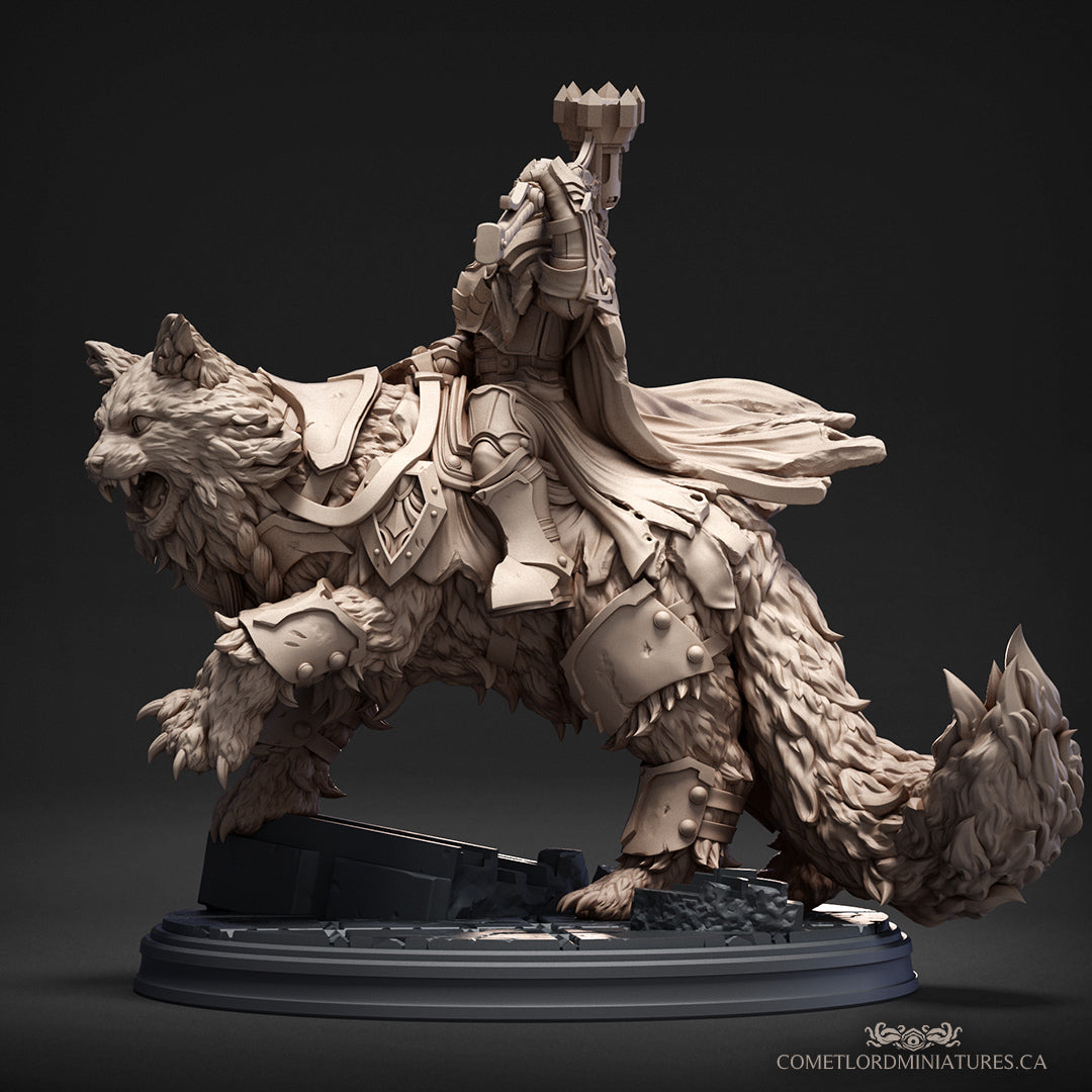Comet Lord - Adakaius Human Half Giant Paladin On Evelyn The Dire Cat 2024-11 35mm