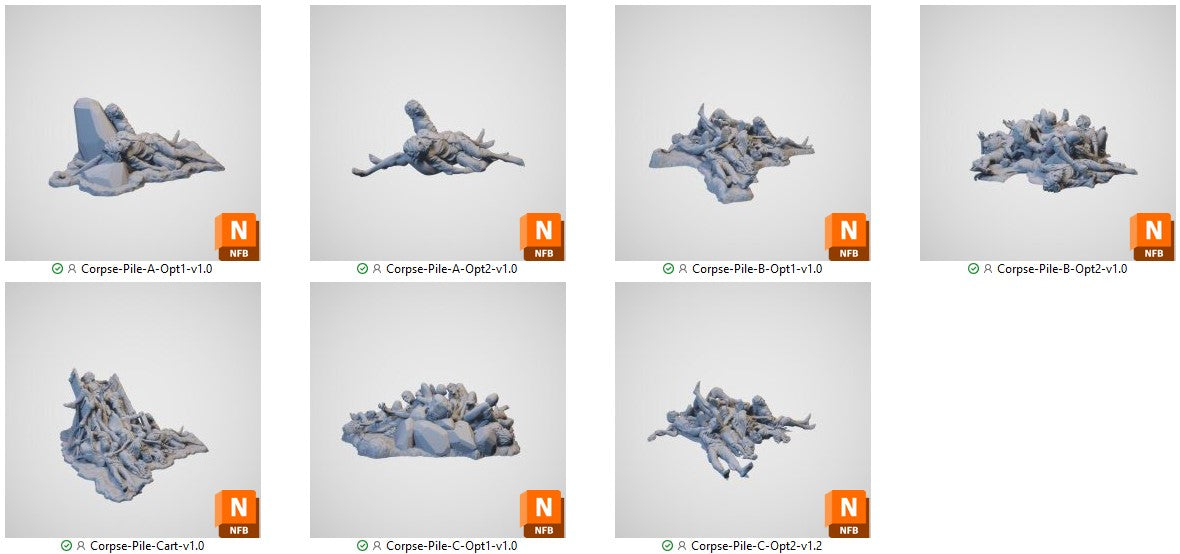 Printable Scenery - Corpse Piles 2, Terrain
