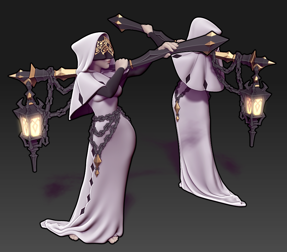 Twin Goddess Miniatures - Daena the Lantern Bearer - 2025 October