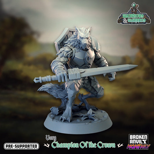 Broken Anvil - Varg Champion of The Crown, Werewolf - Warriors and Warrens Vargs (Wolfkin)