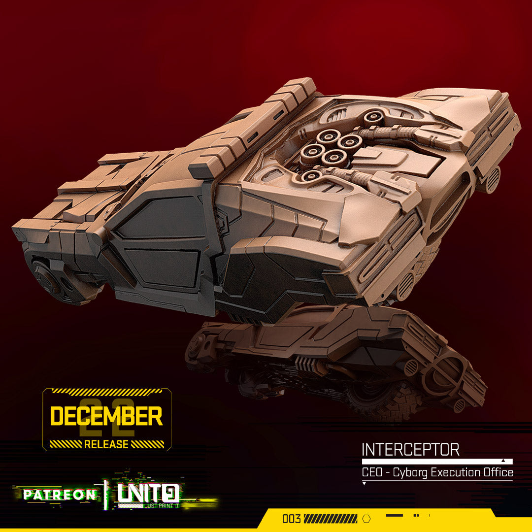 Unit 9 - Inteceptor, CEO Cyborg Execution Office (10x3cm)- 2022 Dcember