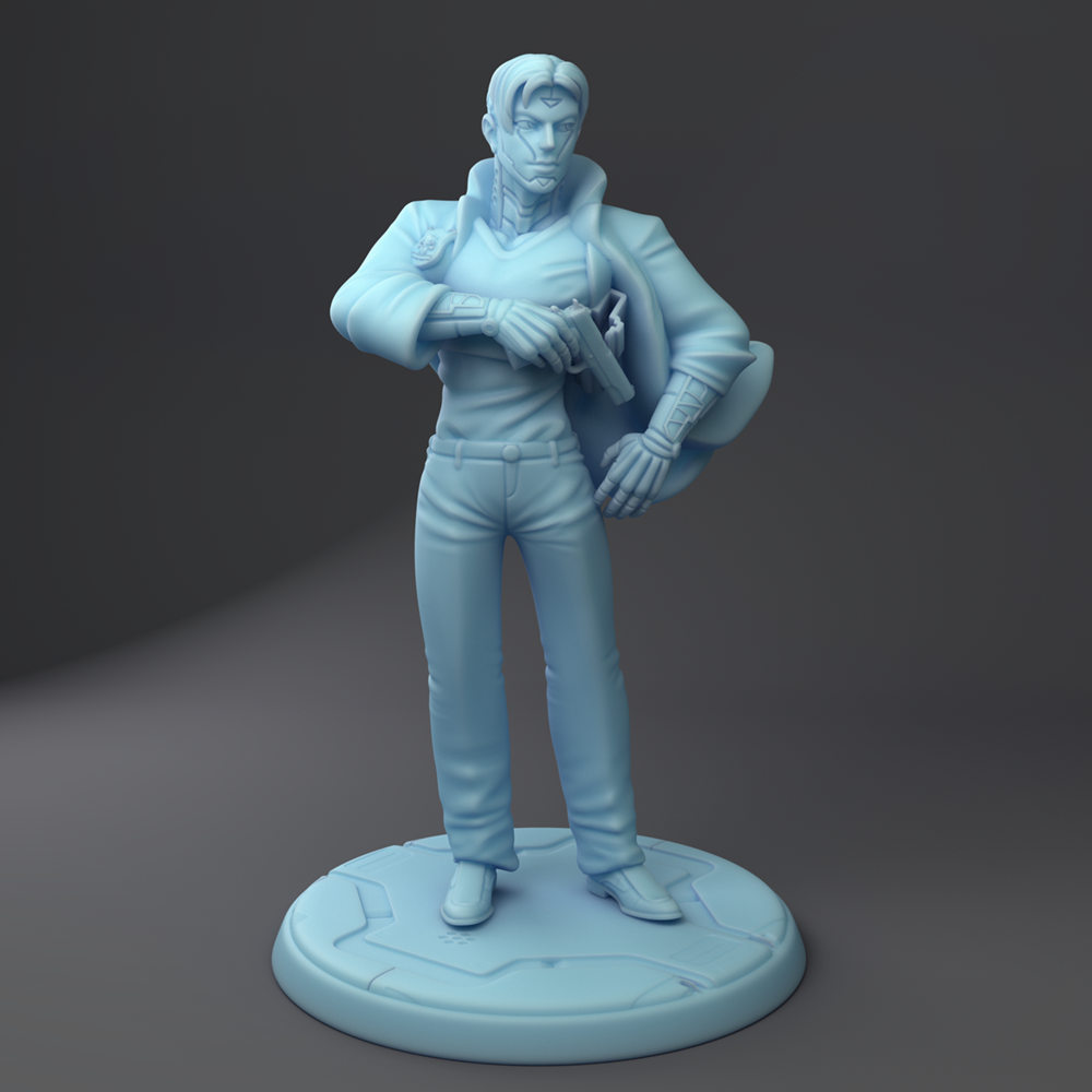 Twin Goddess Miniatures - Sonny, Synth Detective - 2022 January Release