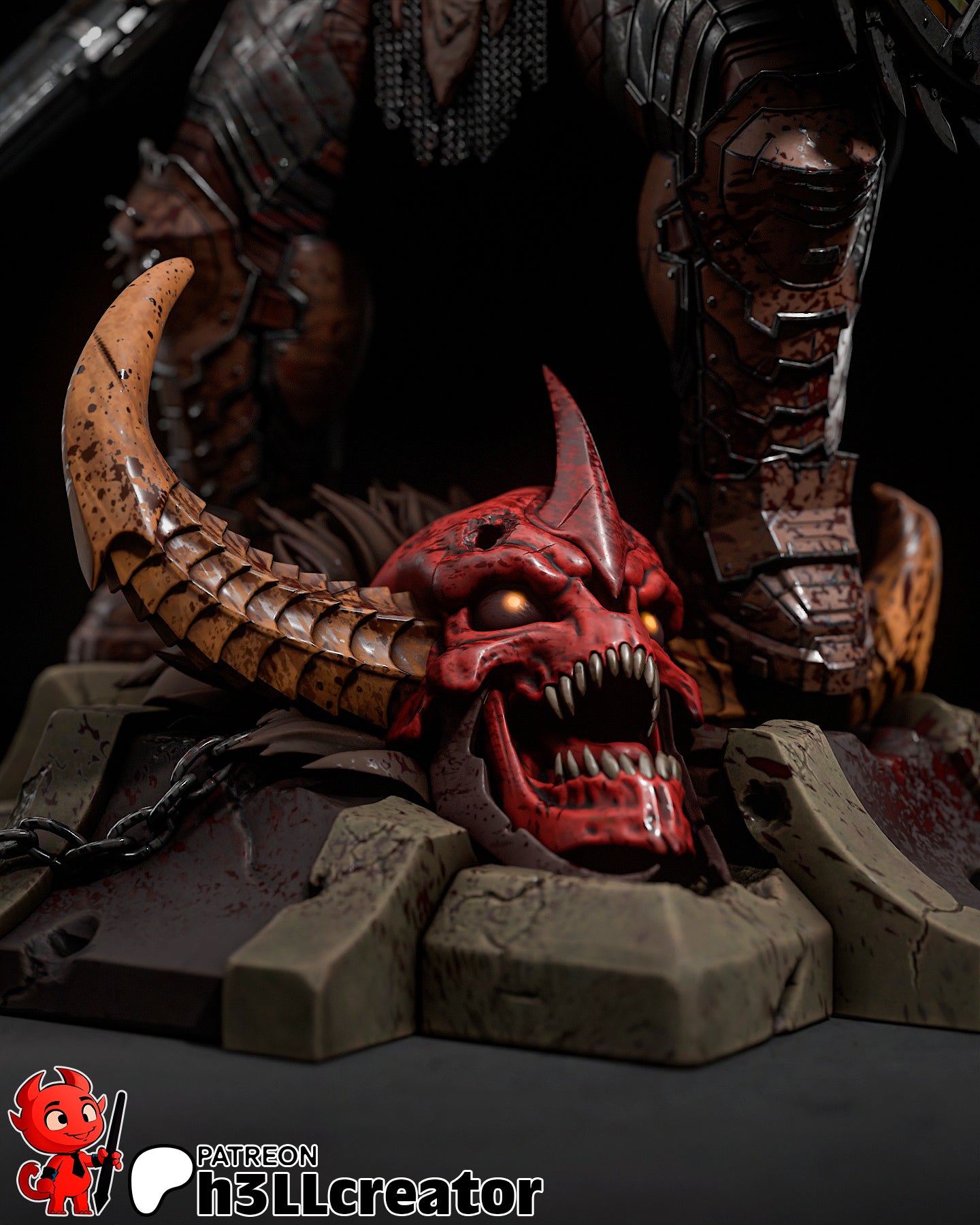 H3LL Creator - Doomguy - Doom 15cm