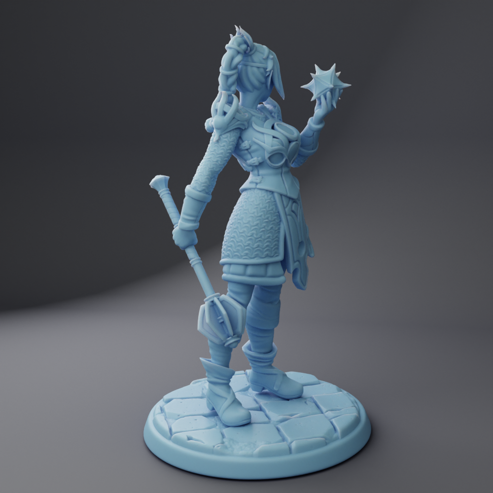 Twin Goddess Miniatures - Ebonheart the Shadowed Cleric - Hero Tier February 2024 35mm / 75mm