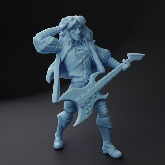 Twin Goddess Miniatures - Edric, Human Bard - Bardic Beatdown