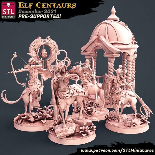 STL Miniatures - Elf Centaurs 2021 December Release 35mm