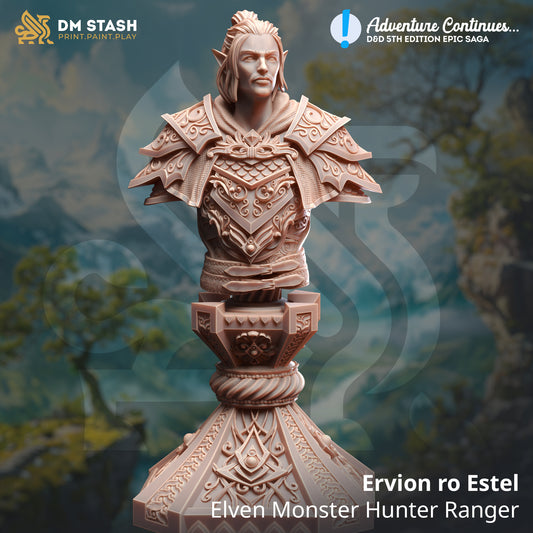 DM Stash - Ervion ro Estel, Elven Monster Hunter Ranger (BUST) - Adventures Continues 2024 May