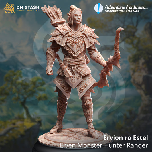 DM Stash - Ervion ro Estel, Elven Monster Hunter Ranger - Adventures Continues 2024 May
