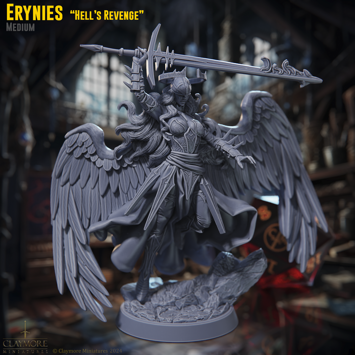 Claymore Miniatures - Erynies Hell's Vengeance - M - Rossvalds Bestiary of The Unknow 2024 November Release 35mm