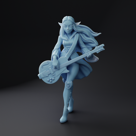 Twin Goddess Miniatures - Evenstar, Elf Bard - Bardic Beatdown