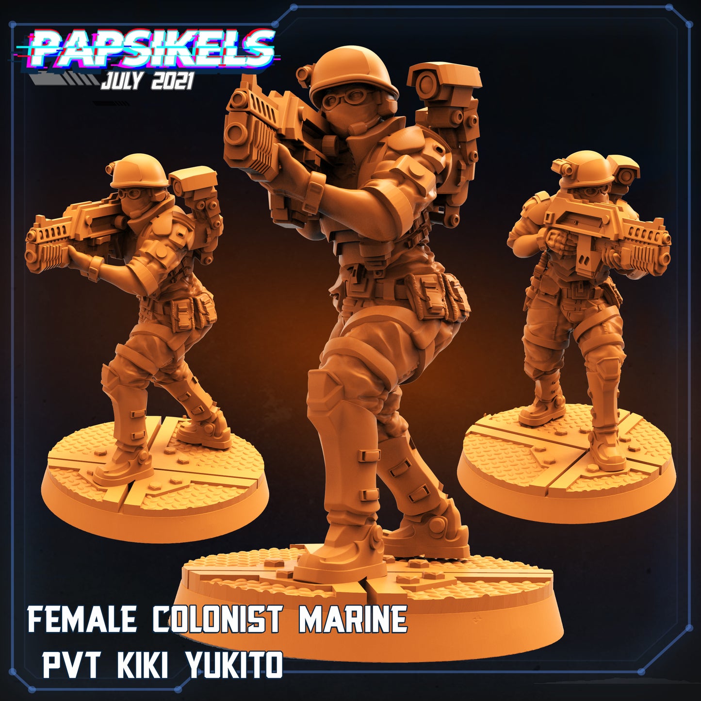 Papsikels - Female Colonial Marine, Pvt Kiki Yukito - Valkyrie Team
