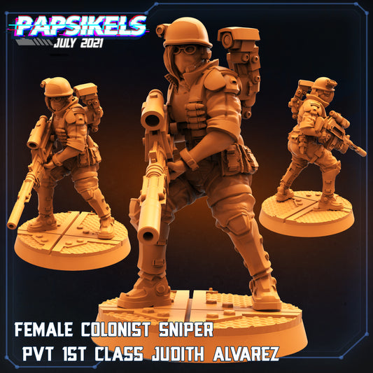 Papsikels - Human Female Colonist, Sniper Judith Alvarez - Aleins Vs Human 3 2021 July