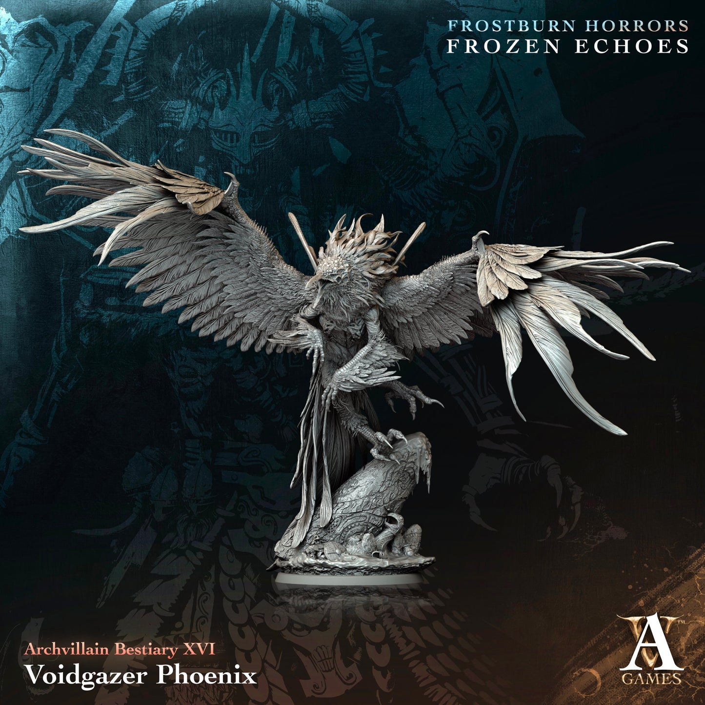 Archvillain Games - Voidgazer Phoenix (Huge) -  Archvillain Bestiary Vol. XVI - Frostburn Horrors Frozen Echoes 2024 Dcember