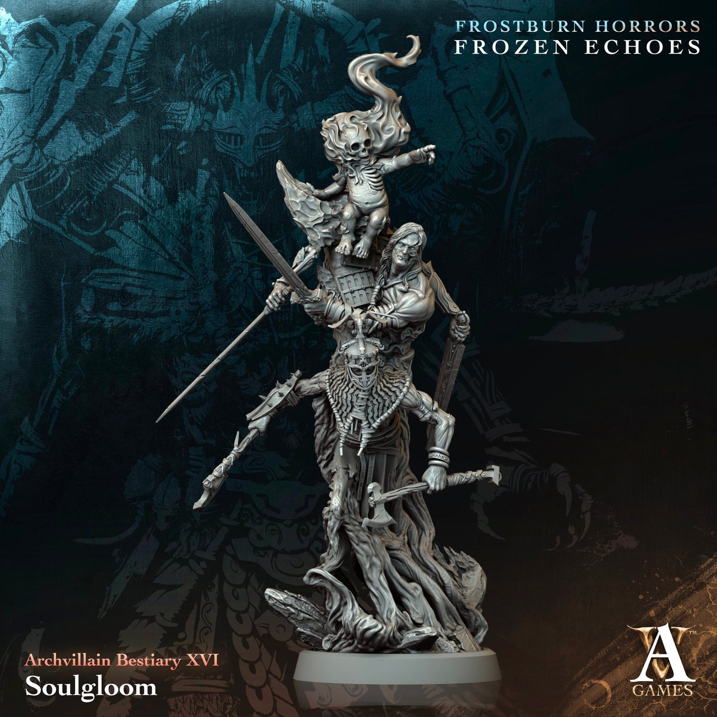 Archvillain Games - Soulgloom -  Archvillain Bestiary Vol. XVI - Frostburn Horrors Frozen Echoes 2024 Dcember