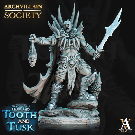 Archvillain Games - Rhel Corrupted Barbarian Archvillain Society Vol. 6 Frostborn Horrors Tooth and Tusk 2021 December