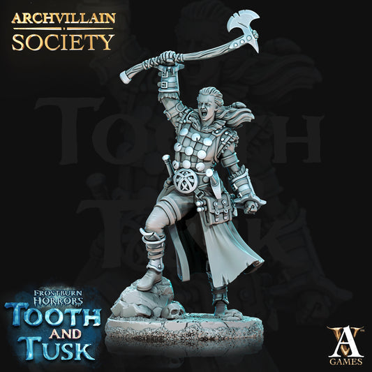 Archvillain Games - Romhilda Blackaxe Barbarian Archvillain Society Vol. 6 Frostborn Horrors Tooth and Tusk 2021 December