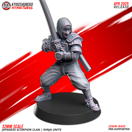 Kyoushuneko Miniatures - Ninja 1, Japanese Scorpion Clan - 2025 April