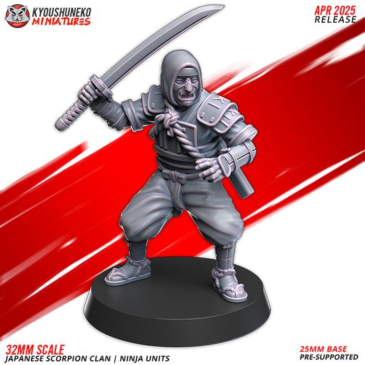 Kyoushuneko Miniatures - Ninja 2, Japanese Scorpion Clan - 2025 April