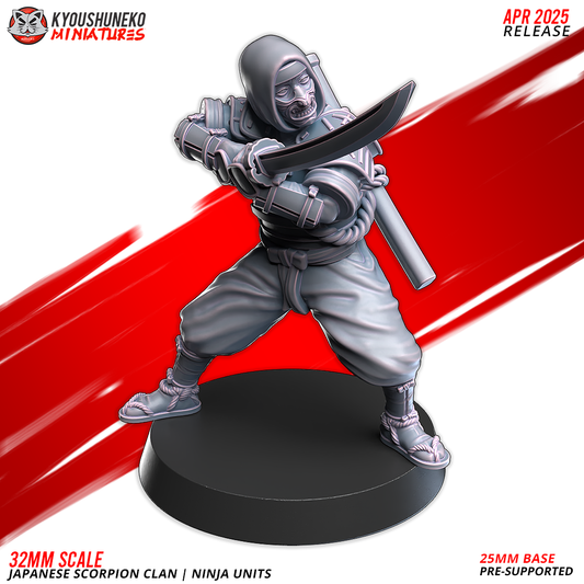 Kyoushuneko Miniatures - Ninja 3,Japanese Scorpion Clan - 2025 April