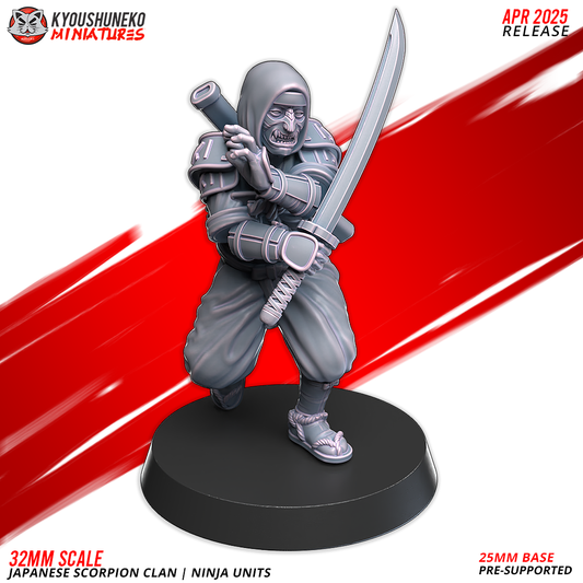 Kyoushuneko Miniatures - Ninja 4, Japanese Scorpion Clan - 2025 April