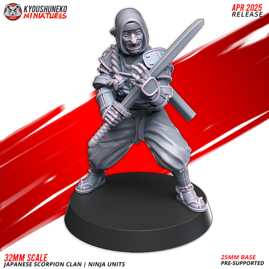 Kyoushuneko Miniatures - Ninja 5, Japanese Scorpion Clan - 2025 April